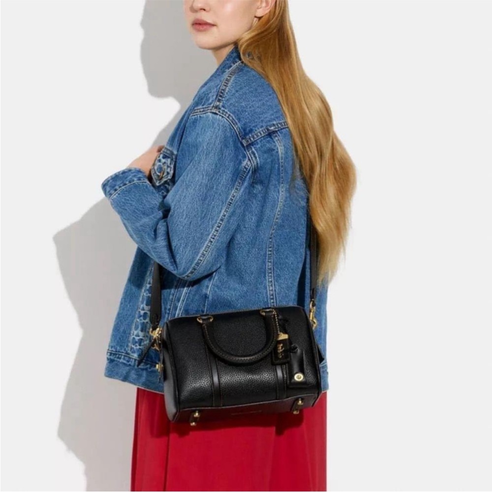 Coach Ruby and Pebbled Leather Satchel 25 - Picture 2 of 10